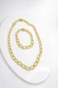 Parure chaîne et bracelet en or