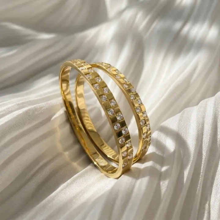 Bracelet Vis et Pavé (Style Love) taille moyenne