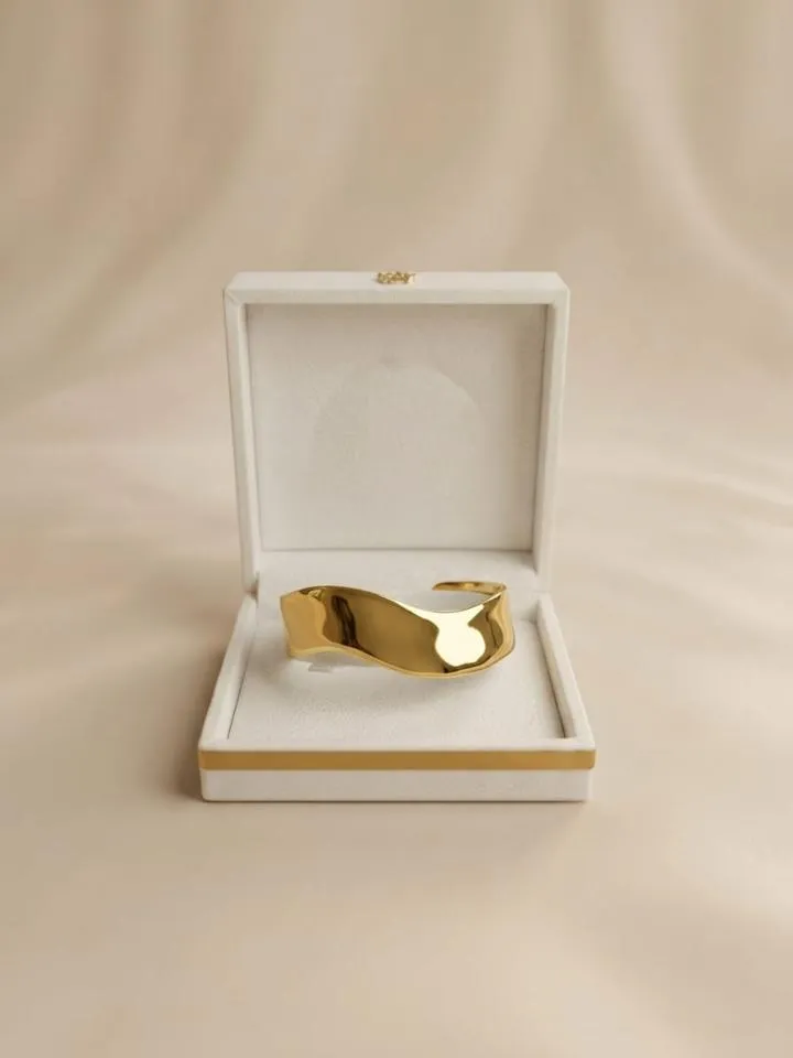 Bracelet Manchette Ondulée ajustable