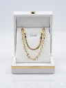 Collier Layering Doré 2-en-1 (Serpent & Paperclip)