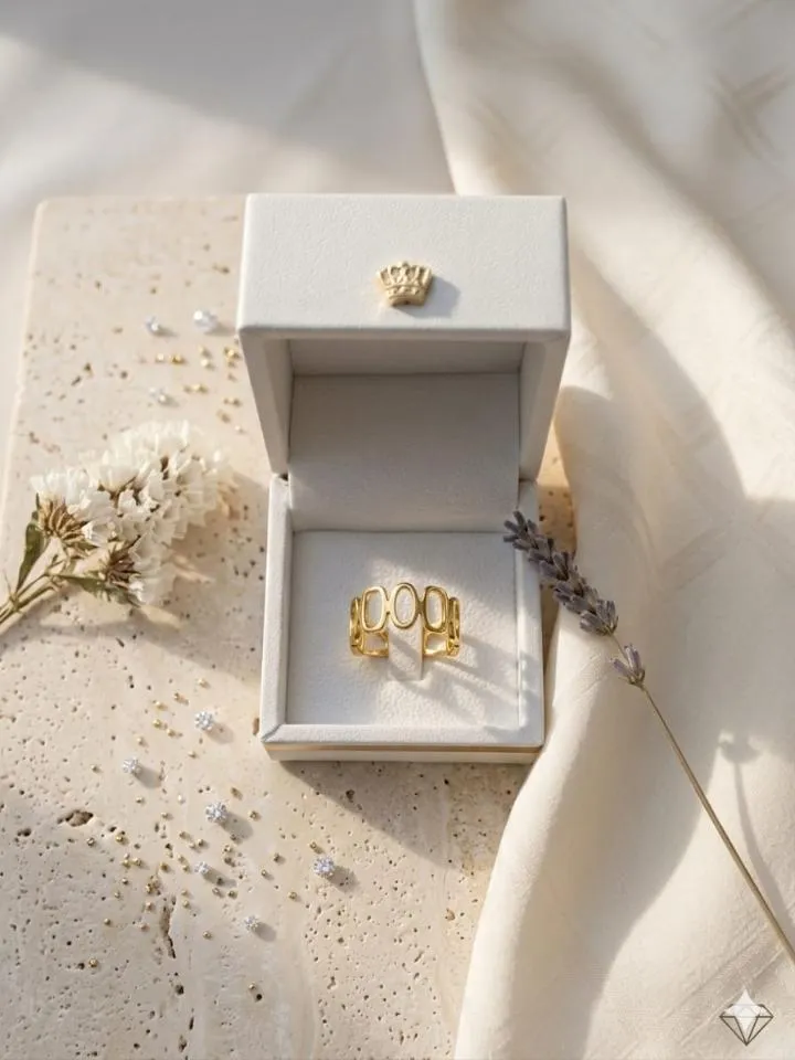 Bague à maillons ovales (ou Bague chaîne ajourée).