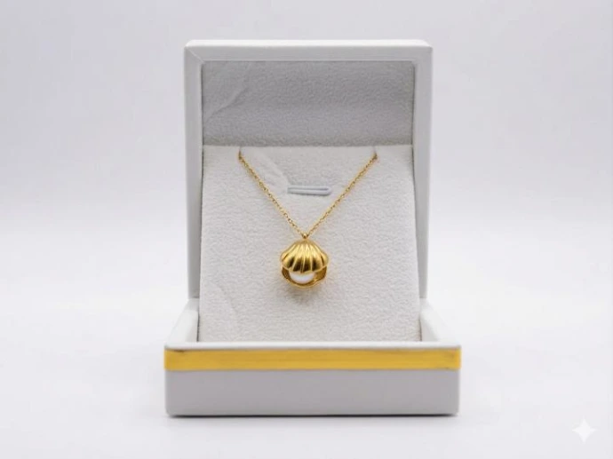 Collier "Secret de l'Océan" avec Perle d'Eau Douce