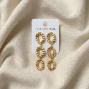 Hammered Gold Linked Drops